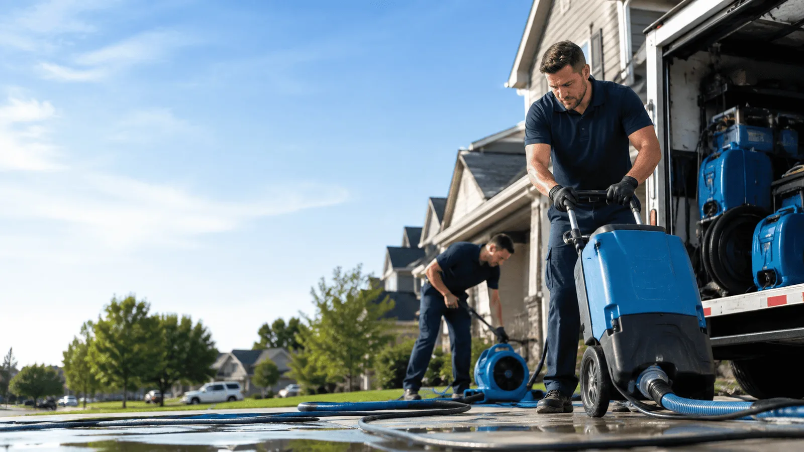 Dehumidification being performed in Womelsdorf, PA